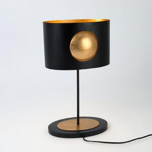 Holländer Stolna lampa AURORA OVAL, crna, visina 47 cm, metal, 2x G9, Crno, Dnevni boravak/blagovaonica, Metal