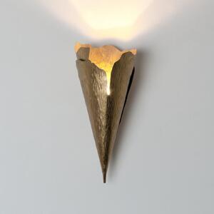 Holländer Zidna lampa GINGKO QUATTRO, zlatne boje, visina 31 cm, metal, G9, prigušiva, Zlato / mjed, Dnevni boravak/blagovaonica, Metal