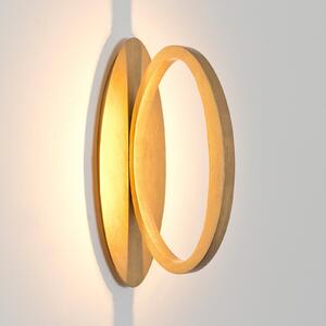 Holländer ASTERISCO OVAL LED zidna svjetiljka, zlatna, 45 cm, metal, dimabilna, prigušiva, Zlato / mjed, Dnevni boravak/blagovaonica, Metal