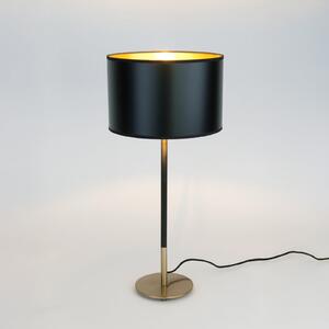 Holländer Stolna lampa ENZIO, crna i zlatna, visina 59 cm, metal plastika, Crno, Dnevni boravak/blagovaonica, Metal