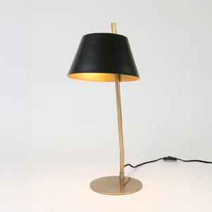 Holländer Stolna lampa ADEA, crna i zlatna, visina 61 cm, metal, E27, Zlato / mjed, Dnevni boravak/blagovaonica, Metal
