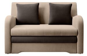 Svjetlo smeđa baršunasti sklopiva sofa 130 cm Ario – ELTAP