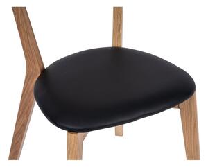Blagovaonska stolica od hrastovine s crnim sjedištem Arch - Bonami Selection