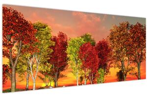 Slika - Obojeno drveće (120x50 cm)
