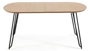 Blagovaonski stol na razvlačenje u hrastovou dekoru Kave Home Novac, 140 x 90 cm