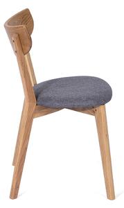 Blagovaonska stolica od hrastovine s sjedištem u sivoj boji Arch - Bonami Selection