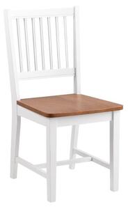 Smeđe-bijela blagovaonska stolica od drveta kaučukovca Actona Brisbane