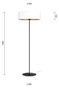 Bijela podna svjetiljka sa zlatnim detaljima Bulb Attack Tres XL, ⌀ 45 cm