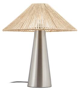 Stolne Lampa Lucande, Stephane, Bež, Dnevna soba, Tkanina / tekstil, Moderan