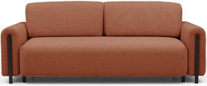 Sklopiva/s prostorom za odlaganje sofa od bouclé tkanine boja terakote 244 cm Arcadova – ELTAP