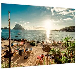 Slika - Plaža s ljudima (70x50 cm)