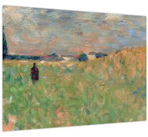 Staklena slika - Georges Seurat, A Summer Landscape, reprodukcije (70x50 cm)