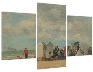 Slika - Eugène Boudin, Beach Scene, reprodukcije (90x60 cm)