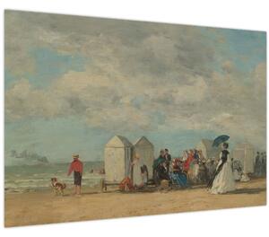 Slika - Eugène Boudin, Beach Scene, reprodukcije (90x60 cm)