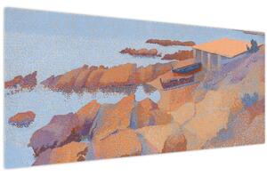 Slika - Henri Edmond Cross, Calanque des Antibois, reprodukcije (120x50 cm)