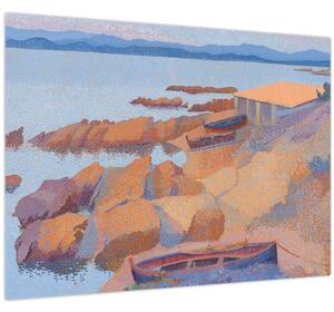 Staklena slika - Henri Edmond Cross, Calanque des Antibois, reprodukcije (70x50 cm)