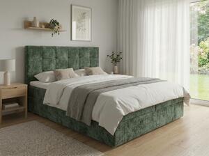 Tapecirani krevet boxspring DIRELIS VIBE 160x200 cm tamno zelena Madrac: Bonell opružni madrac
