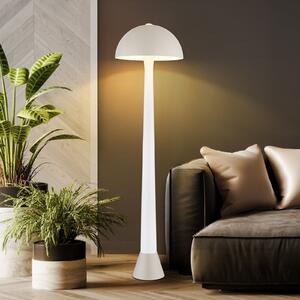 Globo Podna lampa Merlin, pijesak/bijela, metal, visina 150 cm, E27, Bež, Dnevni boravak/blagovaonica, Metal