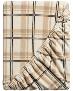 Plahta od mikropliša PLAID 160x200 cm kremasta