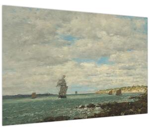 Slika - Eugène Boudin, Coast of Brittany, reprodukcije (90x60 cm)