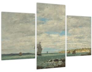 Slika - Eugène Boudin, Coast of Brittany, reprodukcije (90x60 cm)