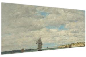 Slika - Eugène Boudin, Coast of Brittany, reprodukcije (120x50 cm)