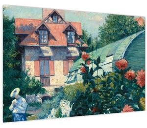 Slika - Gustave Caillebotte, Dahlias, Garden at Petit Gennevilliers, reprodukcije (90x60 cm)
