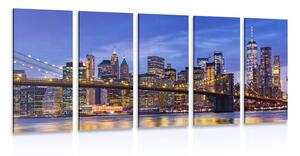 5-dijelna slika divan most u Brooklynu