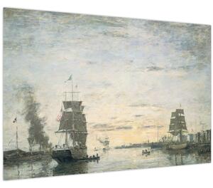 Slika - Eugène Boudin, Entrance to the Harbor, Le Havre, reprodukcije (90x60 cm)