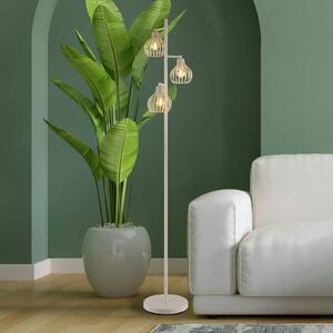 Globo Podna lampa Mateo, krem, metal, 161 cm, 3 svjetla, E27, Bež, Dnevni boravak/blagovaonica, Metal