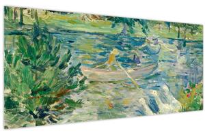 Slika - Berthe Morisot, Girl in a Boat with Geese, reprodukcije (120x50 cm)