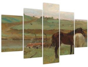 Slika - Edgar Degas, Horses in a Meadow, reprodukcije (150x105 cm)