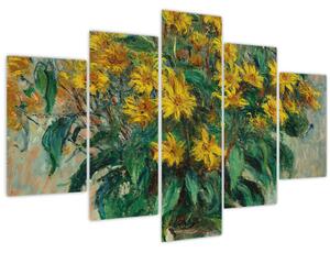 Slika - Claude Monet, Jerusalem Artichoke Flowers, reprodukcije (150x105 cm)