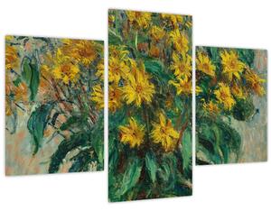 Slika - Claude Monet, Jerusalem Artichoke Flowers, reprodukcije (90x60 cm)