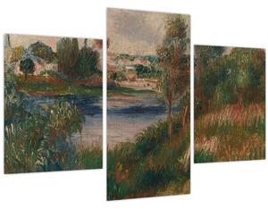 Slika - Auguste Renoir, Landscape at Vetheuil, reprodukcije (90x60 cm)