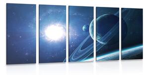 5-dijelna slika planeta u svemiru