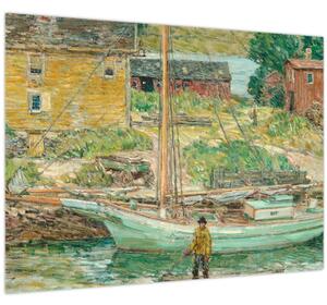 Slika - Childe Hassam, Oyster Sloop, Cos Cob, reprodukcije (70x50 cm)