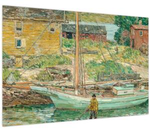 Slika - Childe Hassam, Oyster Sloop, Cos Cob, reprodukcije (90x60 cm)