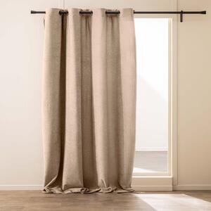 Svjetlo smeđa zavjesa od boucle tkanine 140x260 cm Winona – douceur d'intérieur