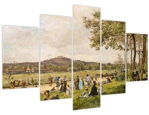 Slika - French 19th Century, Race Course at Longchamps, reprodukcije (150x105 cm)