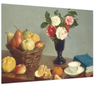 Staklena slika - Henri Fantin-Latour, Still Life, reprodukcije (70x50 cm)