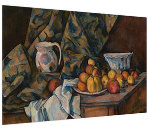 Slika - Paul Cézanne, Still Life with Apples and Peaches, reprodukcije (90x60 cm)