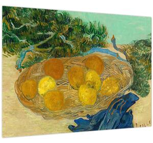 Slika - Vincent van Gogh, Still Life of Oranges and Lemons with Blue Gloves, reprodukcije (70x50 cm)