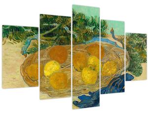 Slika - Vincent van Gogh, Still Life of Oranges and Lemons with Blue Gloves, reprodukcije (150x105 cm)