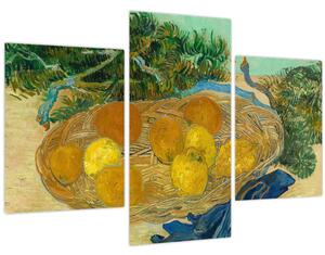 Slika - Vincent van Gogh, Still Life of Oranges and Lemons with Blue Gloves, reprodukcije (90x60 cm)