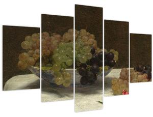 Slika - Henri Fantin-Latour, Still Life with Grapes and a Carnation, reprodukcije (150x105 cm)