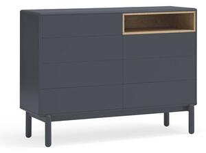Tamno siva niska komoda 120x90 cm Corvo - Teulat