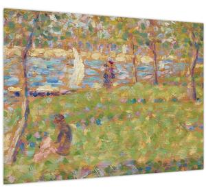 Staklena slika - Georges Seurat, Study for "La Grande Jatte", reprodukcije (70x50 cm)