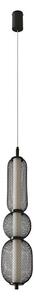 LED Luster s kablom PUMA LED/15W/230V promjer 14 cm crna