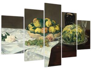 Slika - Edouard Manet, Still Life with Melon and Peaches, reprodukcije (150x105 cm)